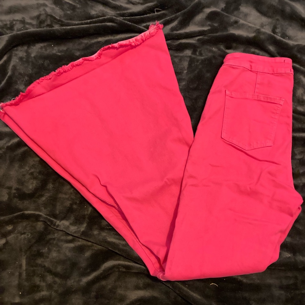 Pink Elephant Bell Bottoms.